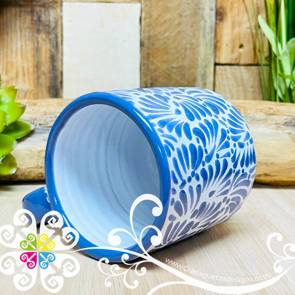 Sky Blue Feathers - Talavera Mug