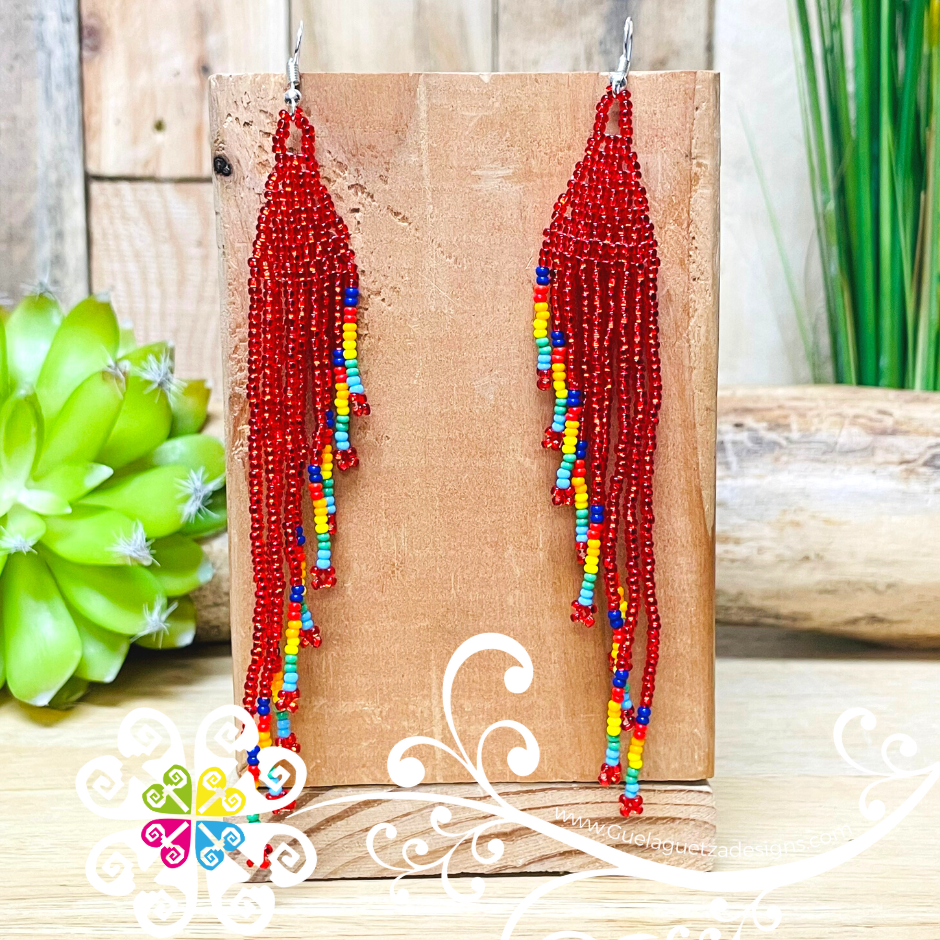 Solid Beaded Angel Wings Earrings