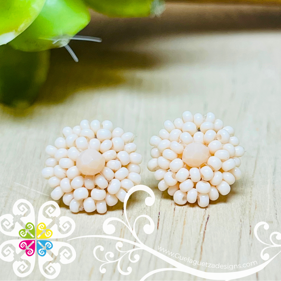 Beaded Flower Studs