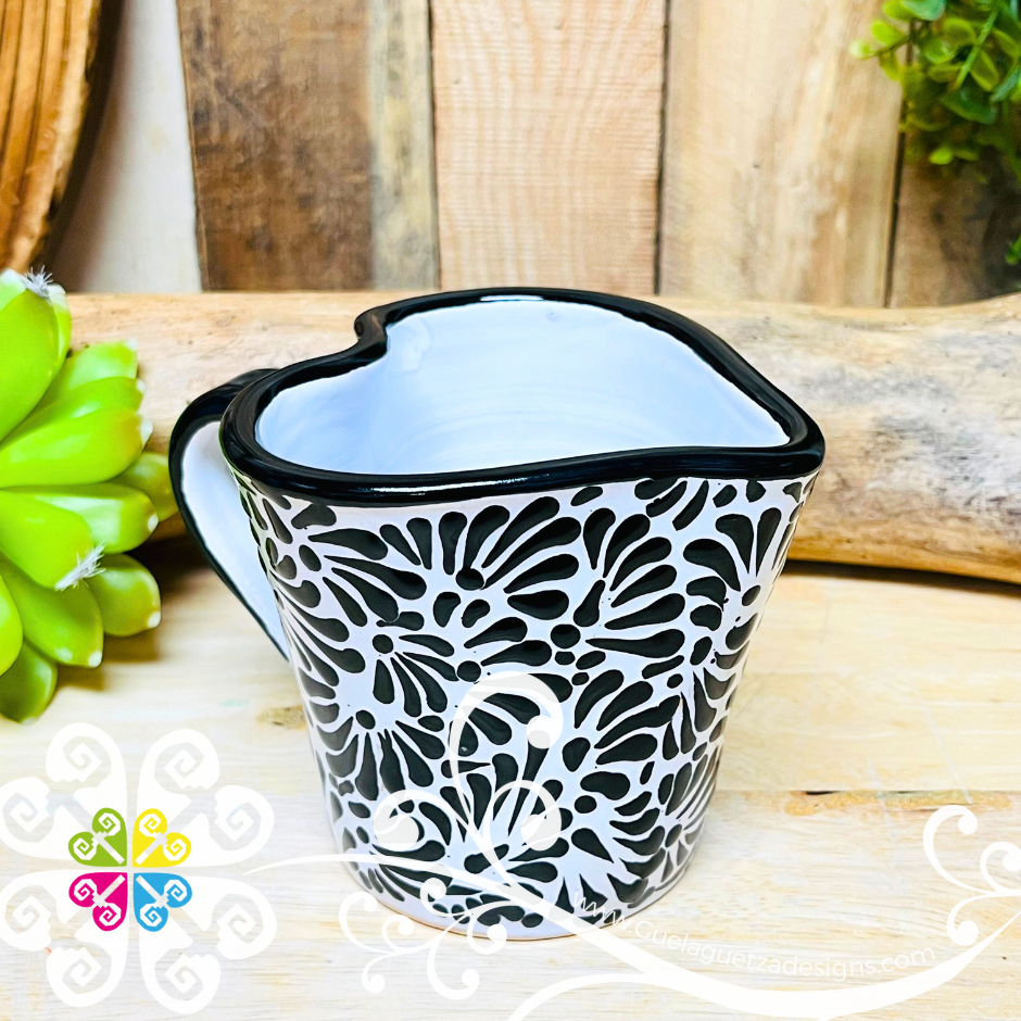 Small Black Corazon Talavera Mug - Talavera Home