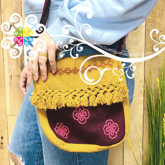 Hand Embroidered Puebla Bag - Crossbody Bag