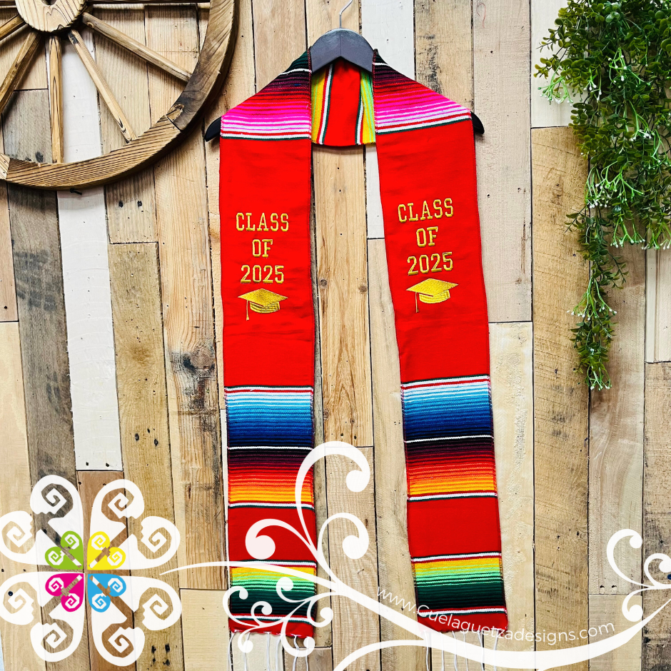 Sarape Graduation Stole with Embroider - Class of 2025