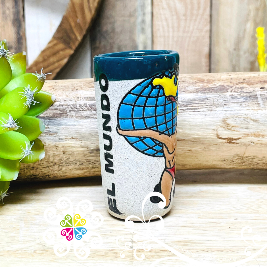 Arenoso Loteria Clay Shot Glass - Set of 4 or 8 pcs