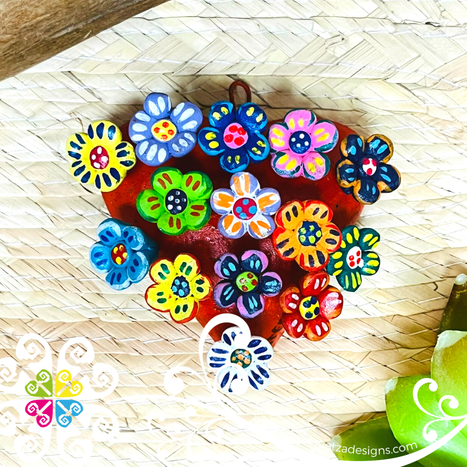 Mini Flower Garden Design Heart - Corazon de la Vida - Barro Cocido