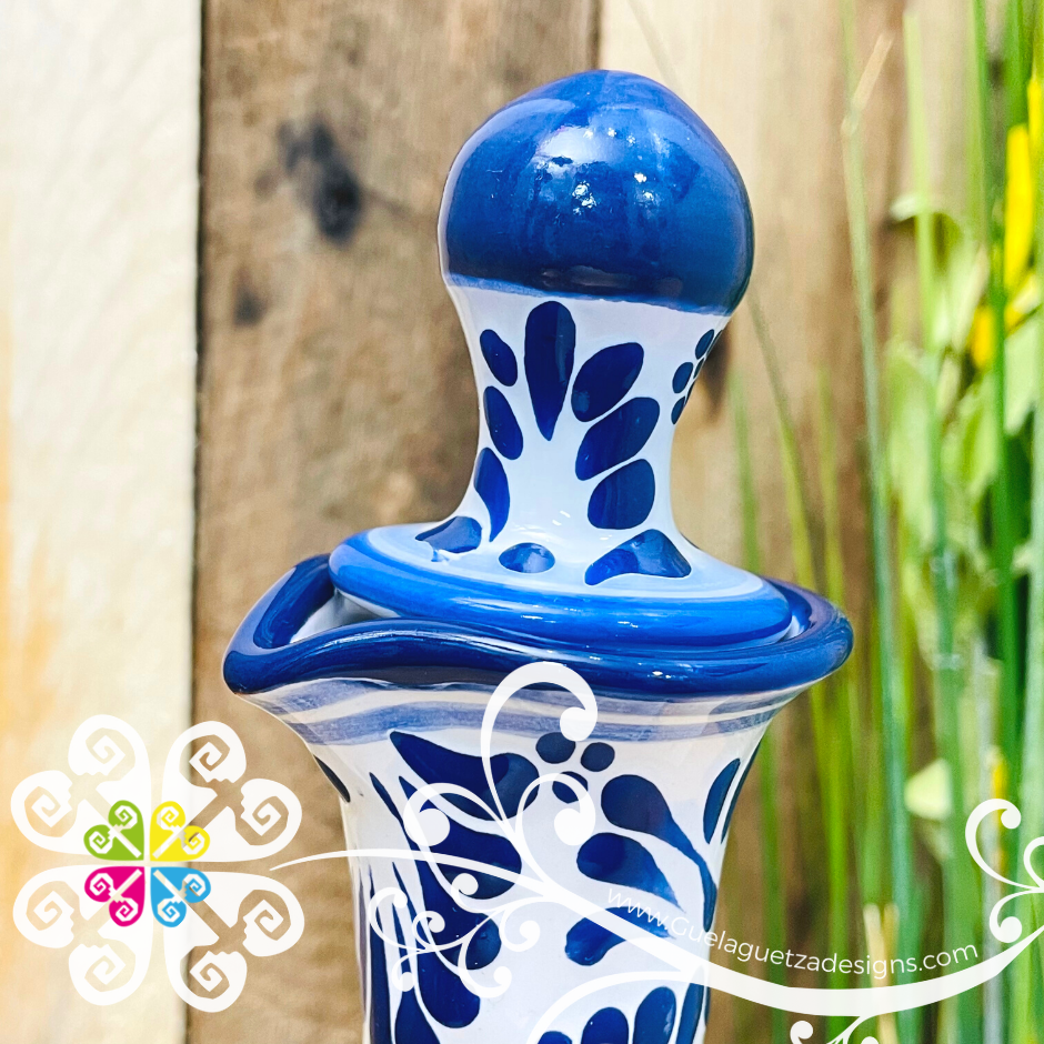 Blue Feathers Talavera Set Tequilero - Talavera Kitchen