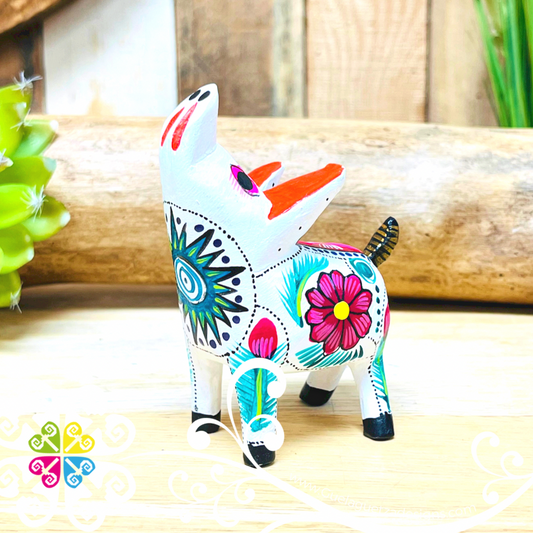 Small Piggy Alebrije - Handcarve Wood Decoration Figure