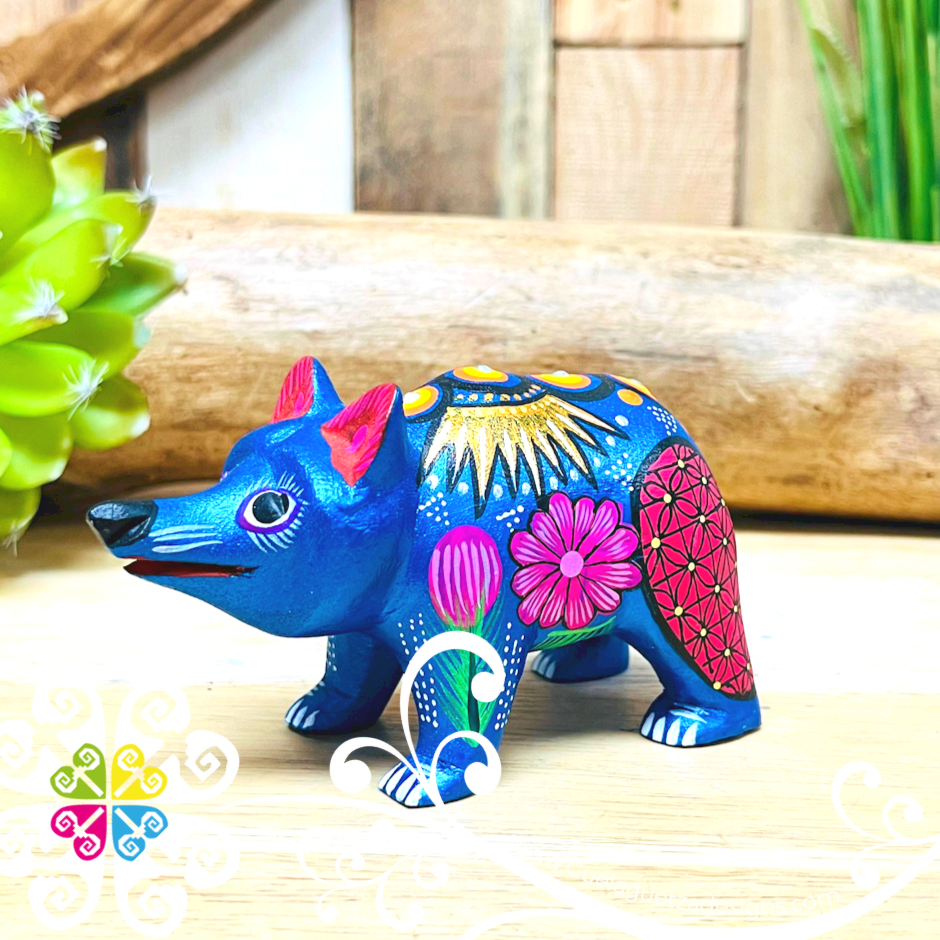 Small Bear Alebrije- Handcarve Wood Decoration Figure