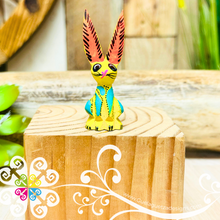 Mini Rabbit Seated Alebrije Handcarve Wood Decoration Figure