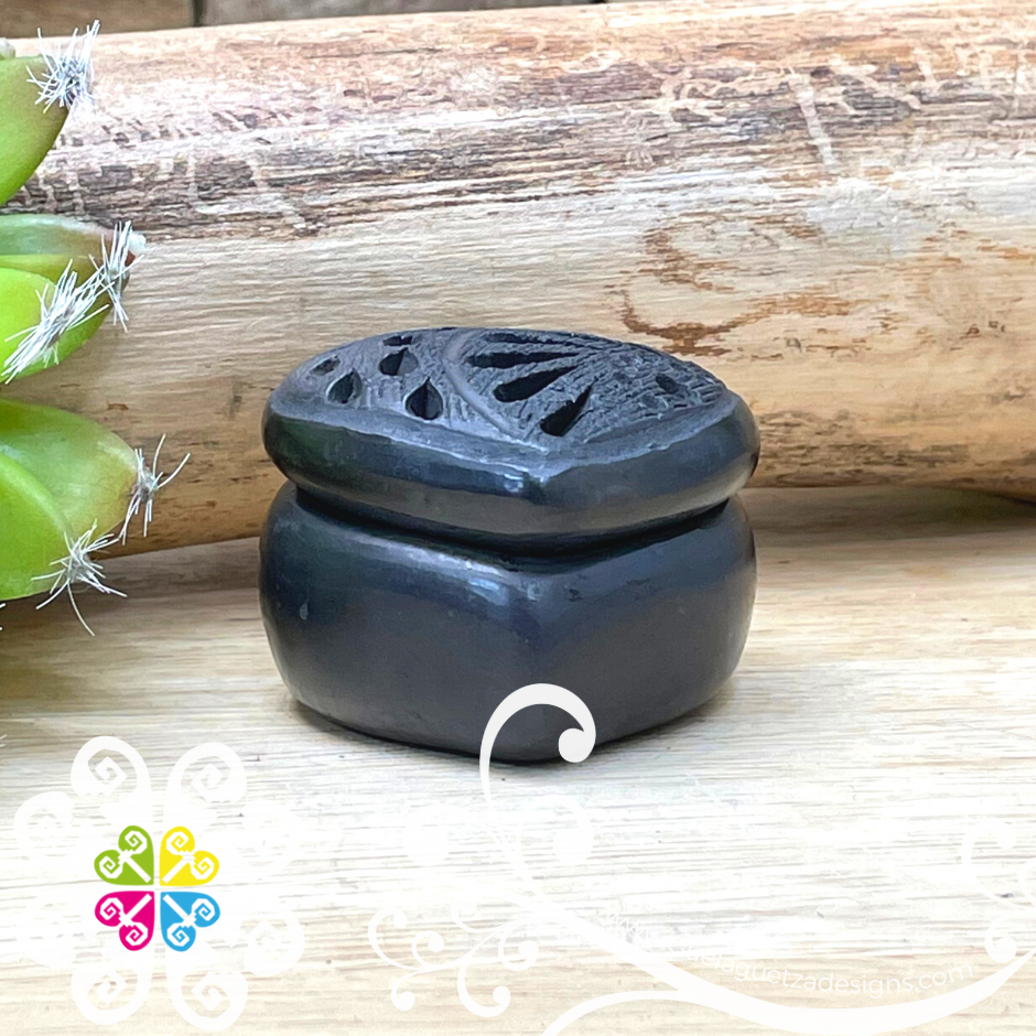 Mini Heart Jewelry Box - Barro Negro Oaxaca