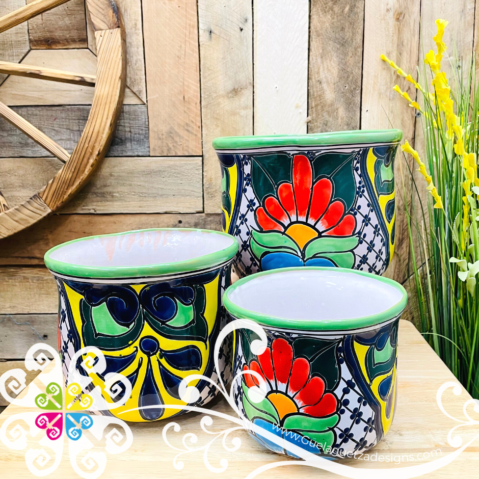 Talavera Set of 3 Pots - Maceta