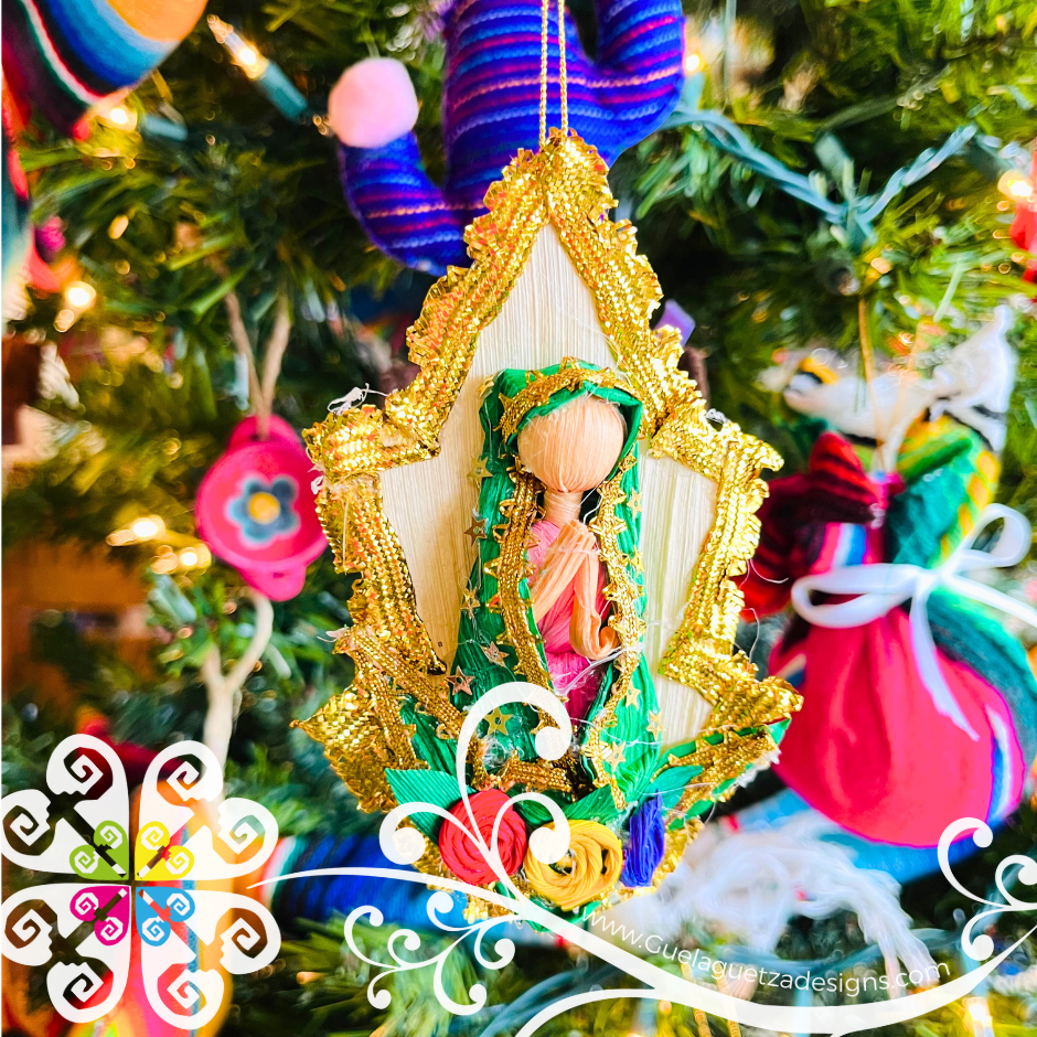 Set of 6 - Virgen de Guadalupe Estrella Ornament