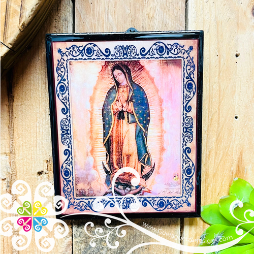 Small Wood Virgen De Guadalupe Wood Wall Art - Litografia