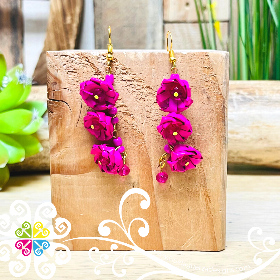 Carnation Palm Earrings - Palm Earrings