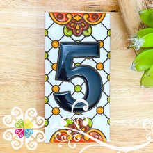 Dots Mexican House Numbers - Tiles Numbers