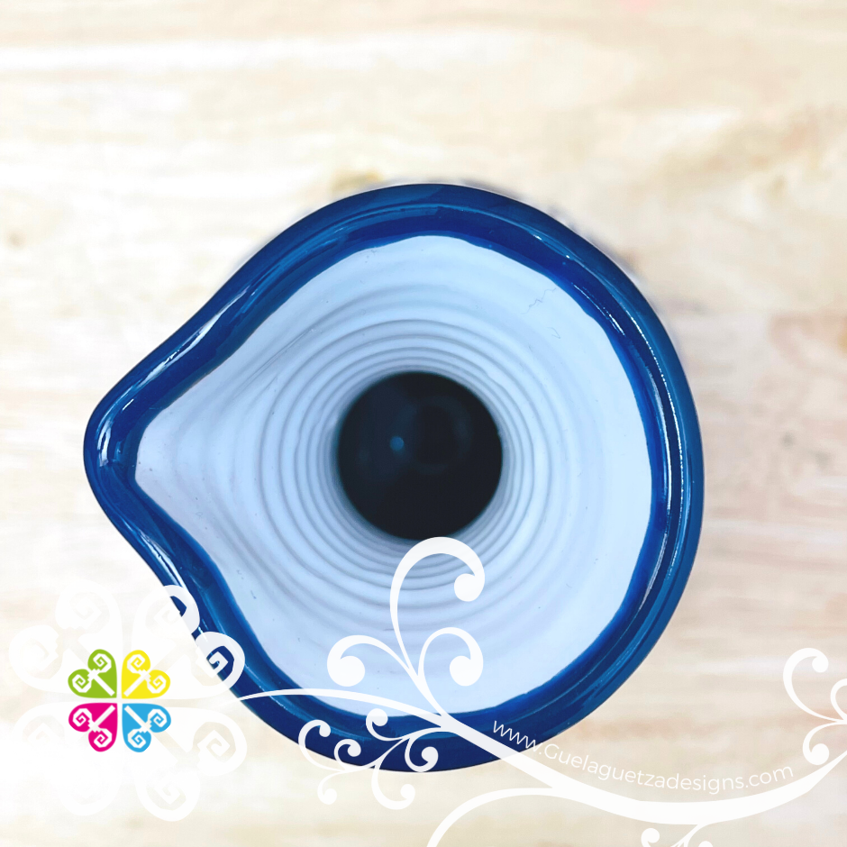 Blue Floral Bouquet Talavera Set Tequilero - Talavera Kitchen