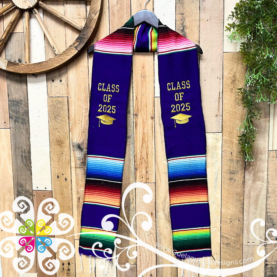 Sarape Graduation Stole with Embroider - Class of 2025