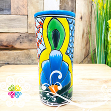 Blue Talavera Clay Pitcher Set - 4 Cups