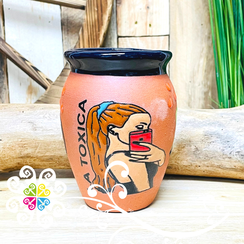 La Toxica Cantarito Cup - Loteria Cantarito  - Single Clay Cantarito