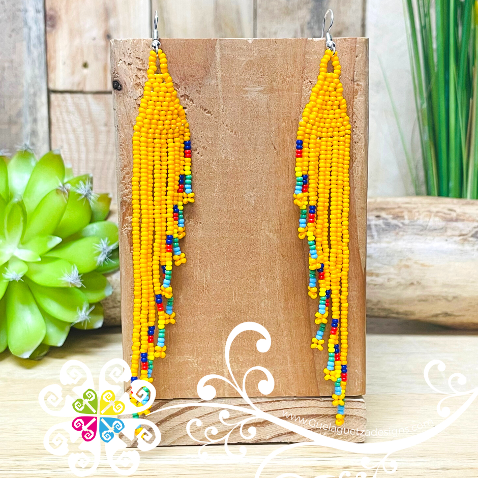 Solid Beaded Angel Wings Earrings