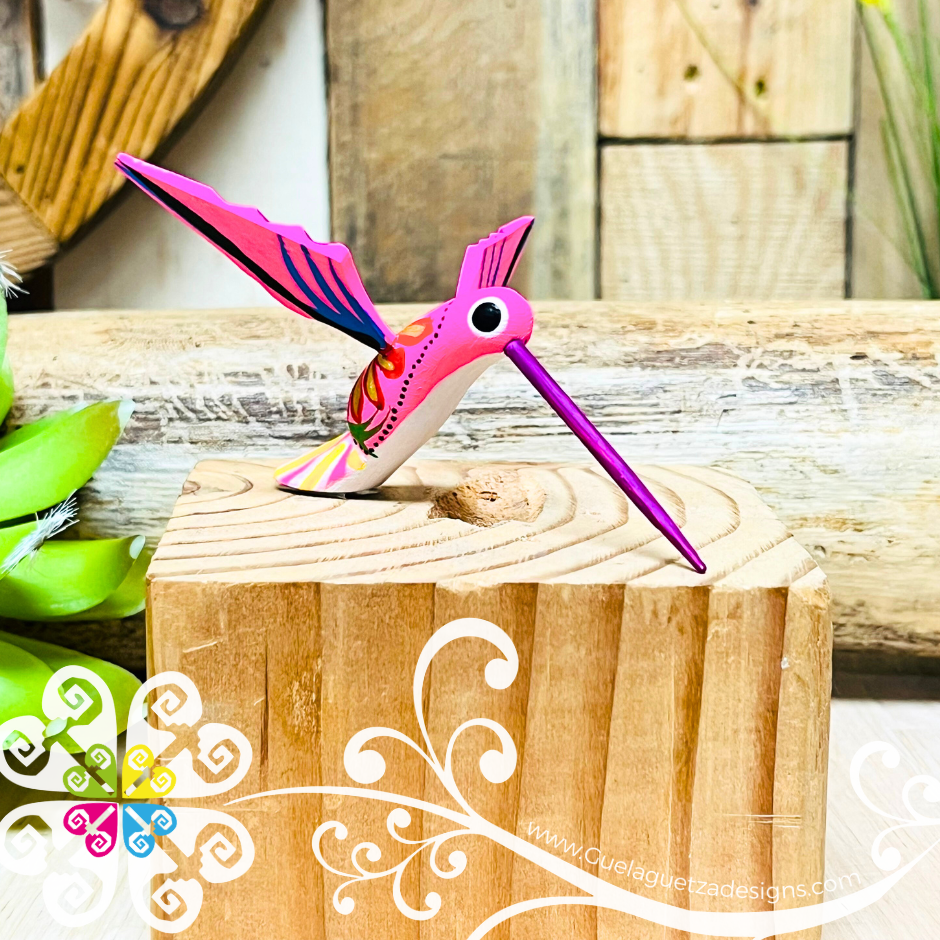 Mini Hummingbird Alebrije Handcarve Wood Decoration Figure