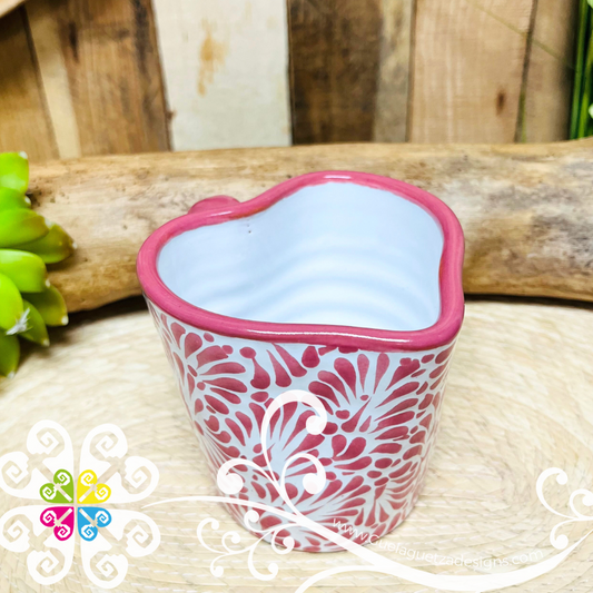 Small Pink Corazon Talavera Mug - Talavera Home Decor