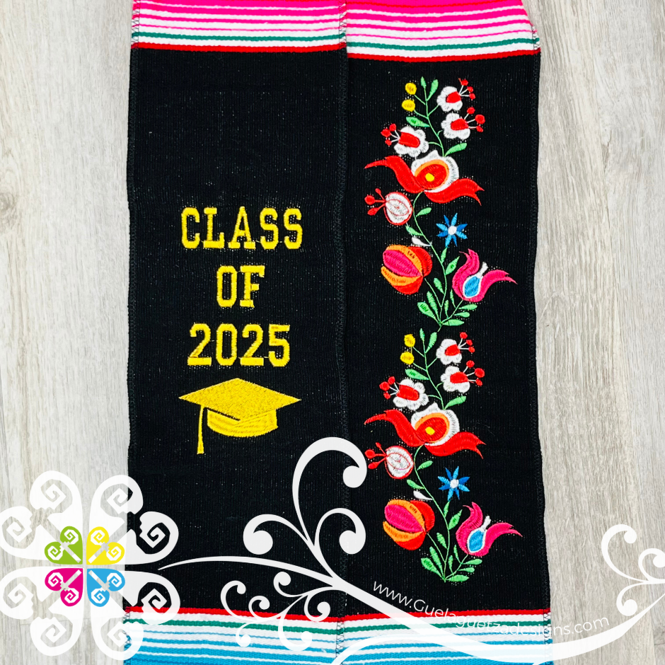 Floreado Sarape Graduation Stole - Class of 2025