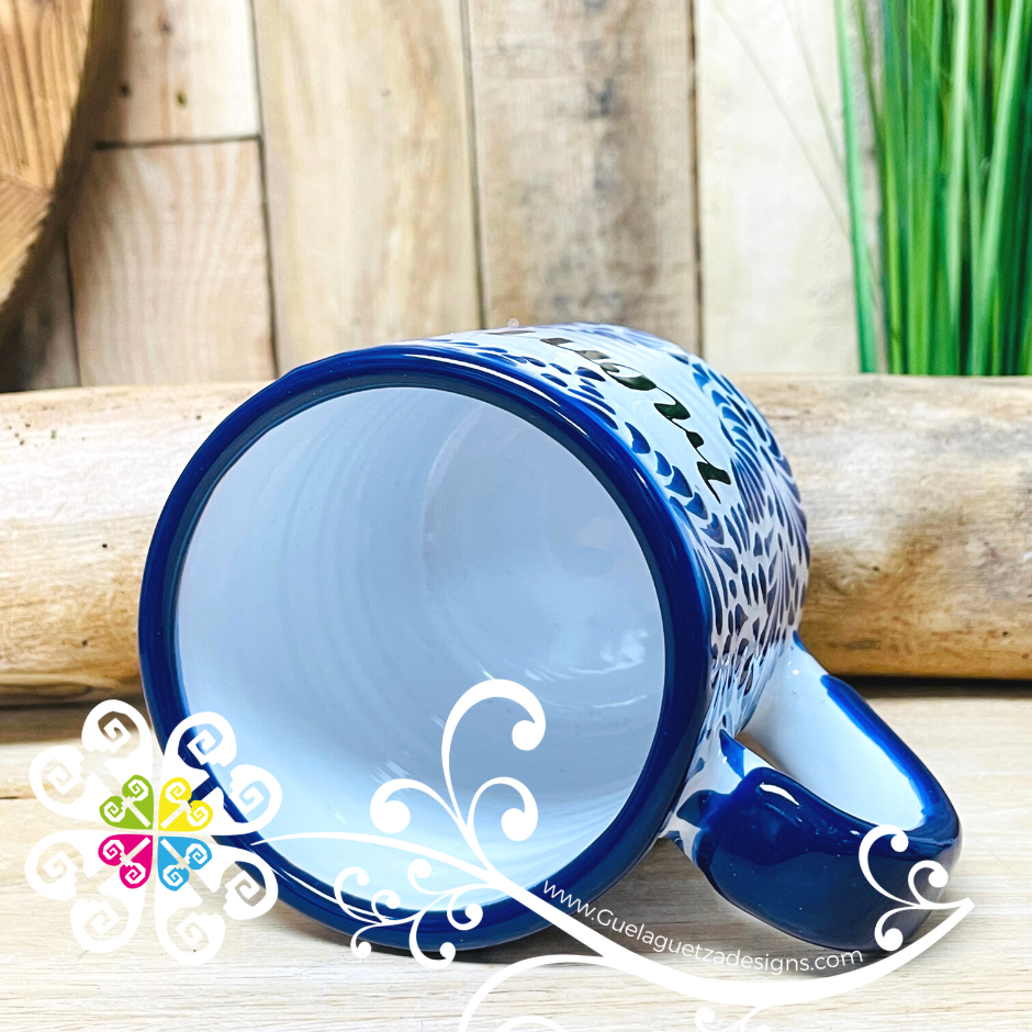 Mom Blue Mug Talavera Mug - Single Talavera Mug