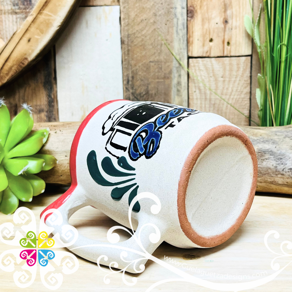 Beer & Tacos Clay Mug - Single Beer Mug