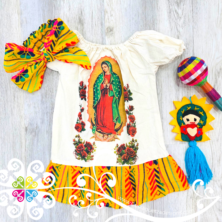 Guadalupe Children Dress with Headband - Stamped