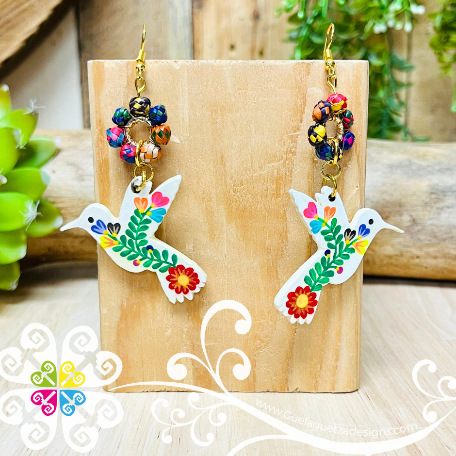 Colibri Wood Earrings - Palm Earrings