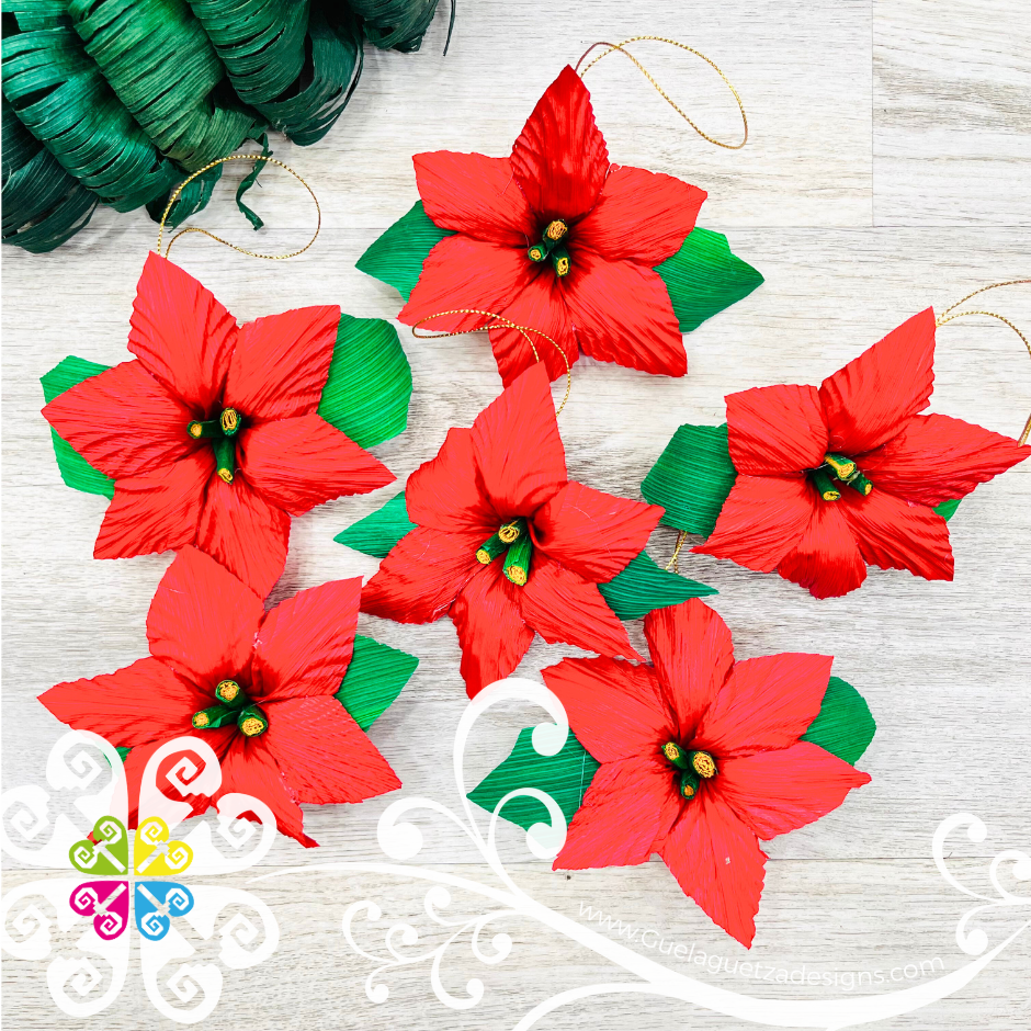 Set of 6 - Noche Buena Ornaments