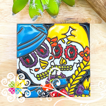 Selfie Couple Coaster Tile - Single Day of the Dead Coaster