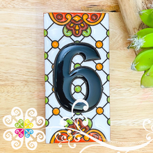 Dots Mexican House Numbers - Tiles Numbers