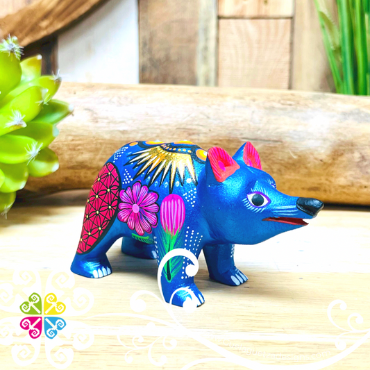 Small Bear Alebrije- Handcarve Wood Decoration Figure