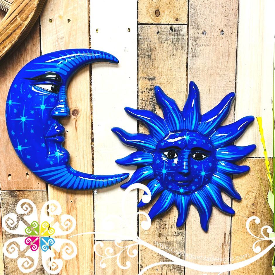 Ceramic Sun & Moon Set - Wall Decor