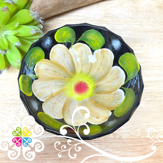 Black Guerrero Hand Painted Salsa Bowl - Salcero De Barro