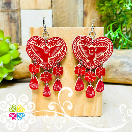 Jicara Heart Artisan Earrings - Earrings