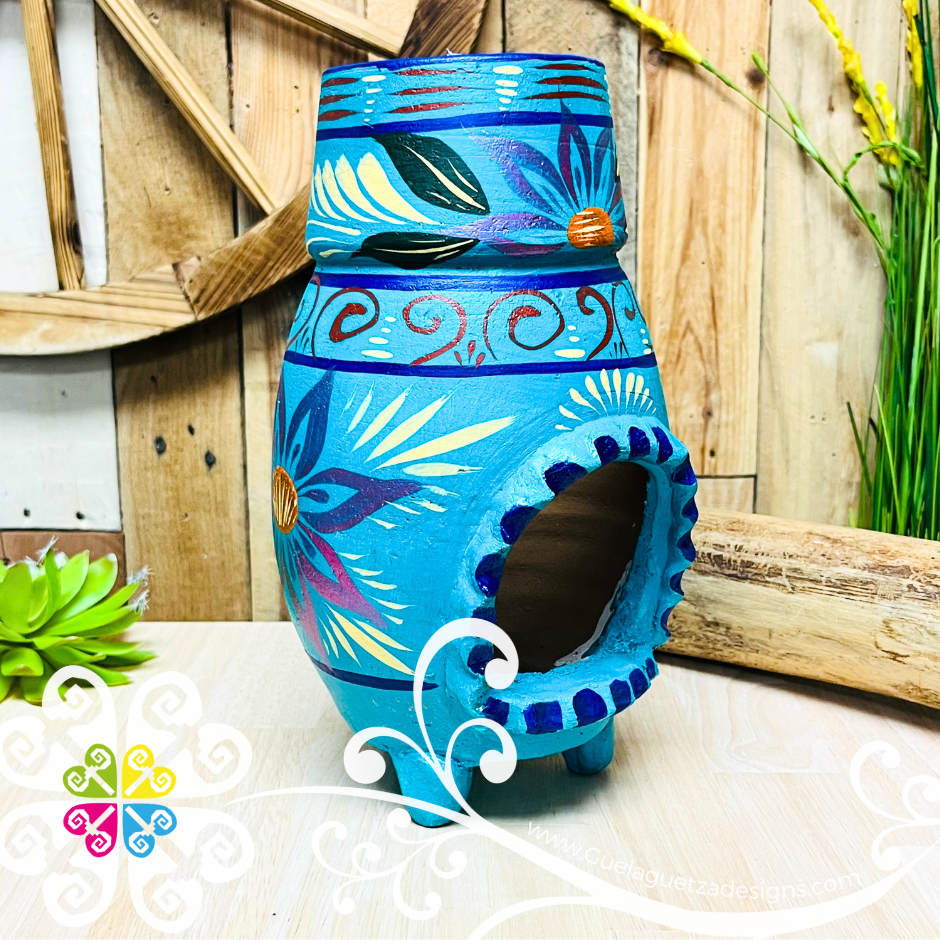 Large Hand Painted Candle Holder