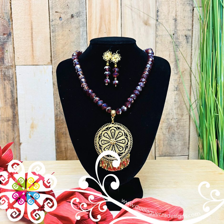 Filigrana Necklace Sets - Flower Medallion