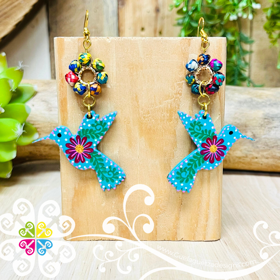 Colibri Wood Earrings - Palm Earrings