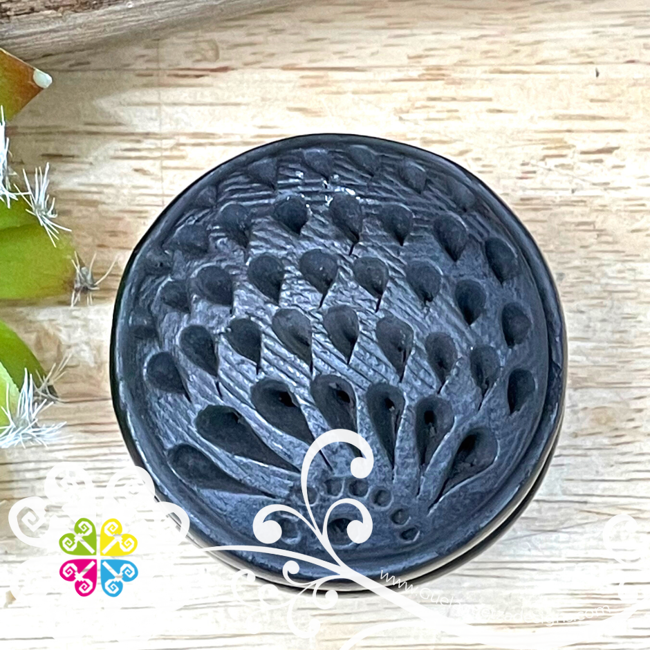 Small Round Jewelry Box - Barro Negro Oaxaca