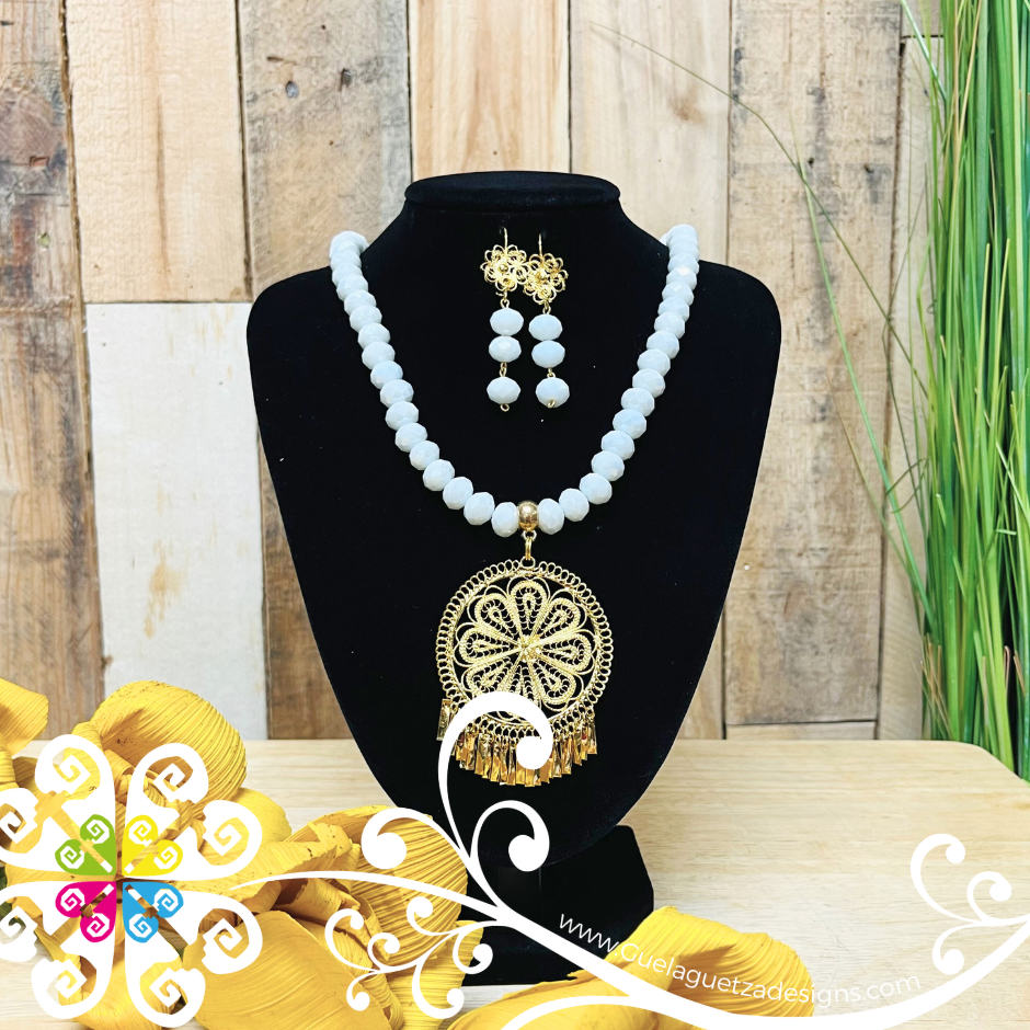 Filigrana Necklace Sets - Flower Medallion