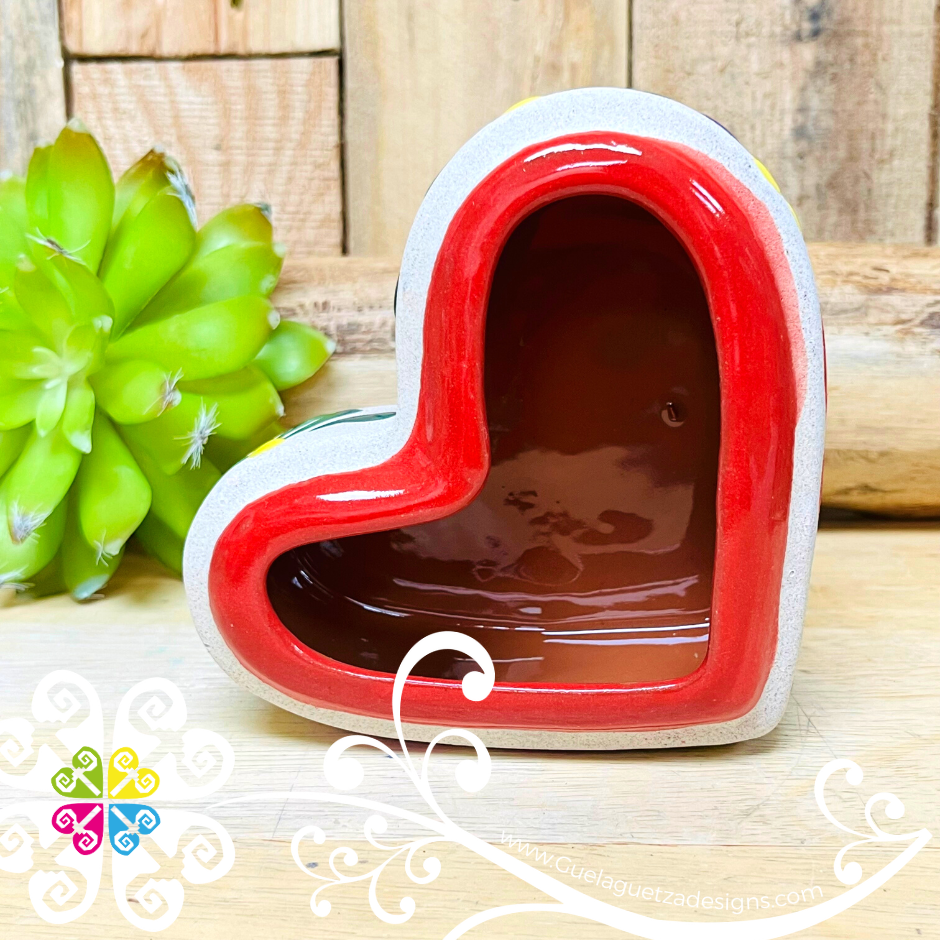 Flower Heart Clay Box - Jewelry Box - Alajero Corazon