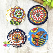 Round Set of 4 Coasters - Mexican Coaster Tile