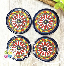 Round Set of 4 Coasters - Mexican Coaster Tile