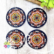 Round Set of 4 Coasters - Mexican Coaster Tile