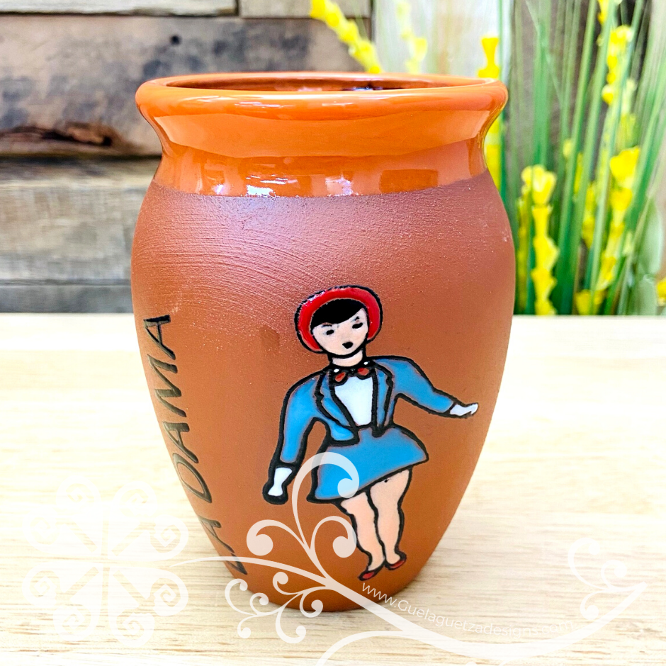 Set of 4 Loteria Cantarito Cup - Set Clay Cantarito