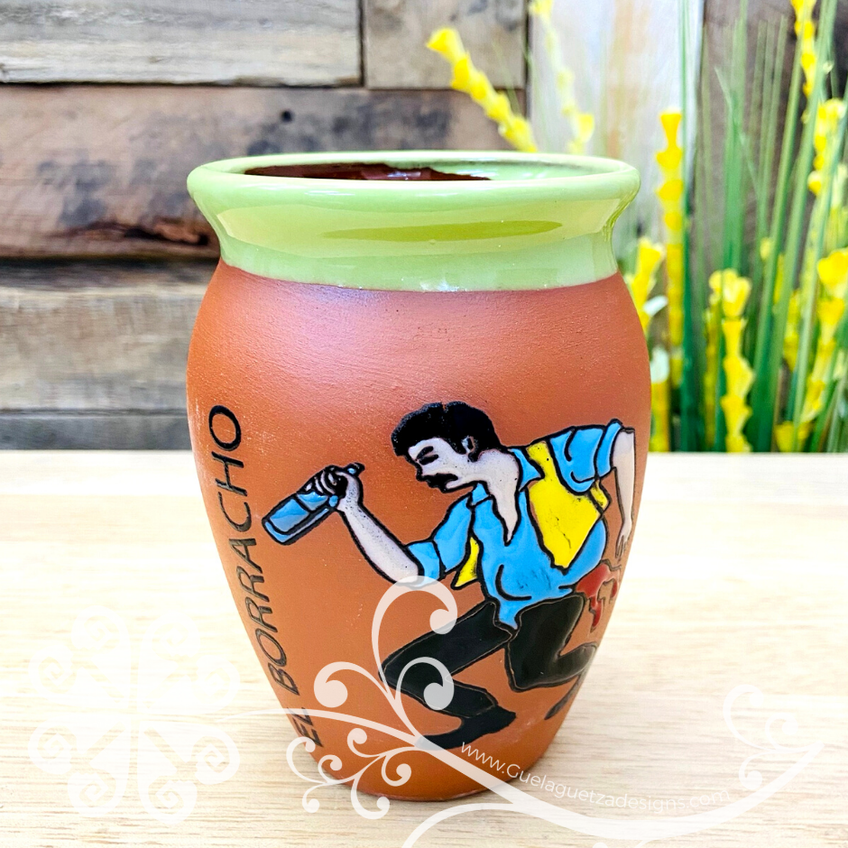 Set of 4 Loteria Cantarito Cup - Set Clay Cantarito