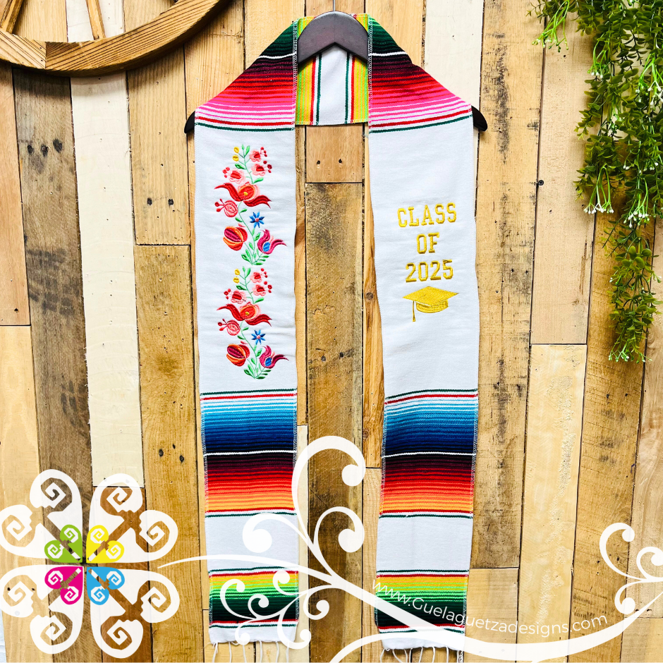 Floreado Sarape Graduation Stole - Class of 2025