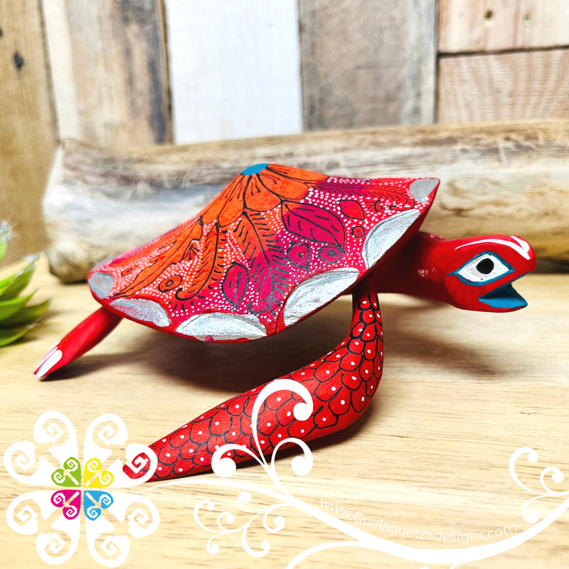 Mini Turtles Alebrije Handcarve Wood Decoration Figure – Guelaguetza Designs